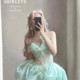 Snowy original French green tube top dress