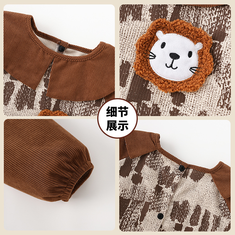 Children's smock autumn and winter waterproof and anti-dirty baby kindergarten long-sleeved apron for boys and girls baby eating bib protective clothing