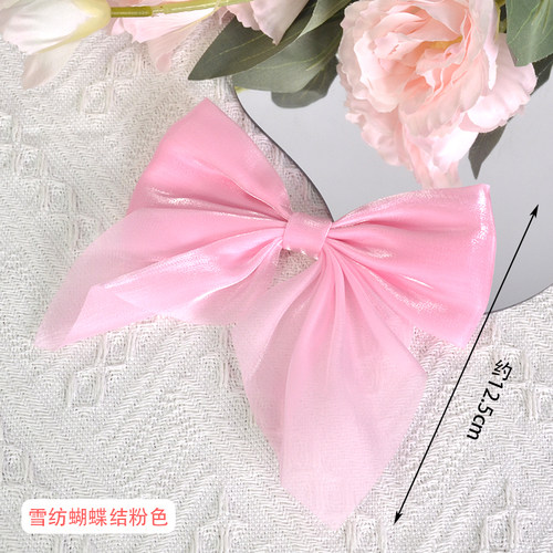 ins风网红蛋糕装饰雪纺布料蝴蝶结女神节仙女烘焙甜品台插件摆件 - 图1