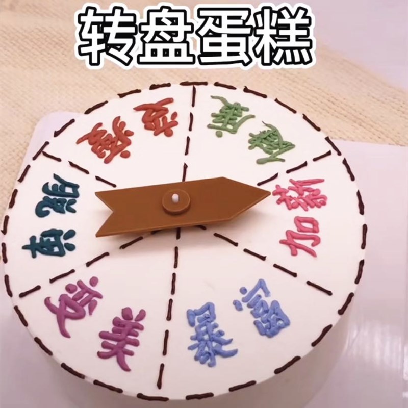 网红新年许愿幸运指针跨年财神爷蛋糕装饰时来运转有钱指南针装扮