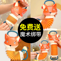 Small Fox Music Accordion Children Early Education Puzzle Accordion Early Childhood Exercise Small Flashlight Moving Music Toy