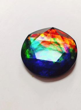 天然水晶项链大卫星吊坠斑彩石