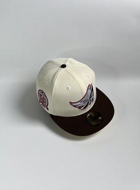 New Era/纽亦华 MLB洛杉矶天使队 棒球帽子 平檐全封 59FIFTY