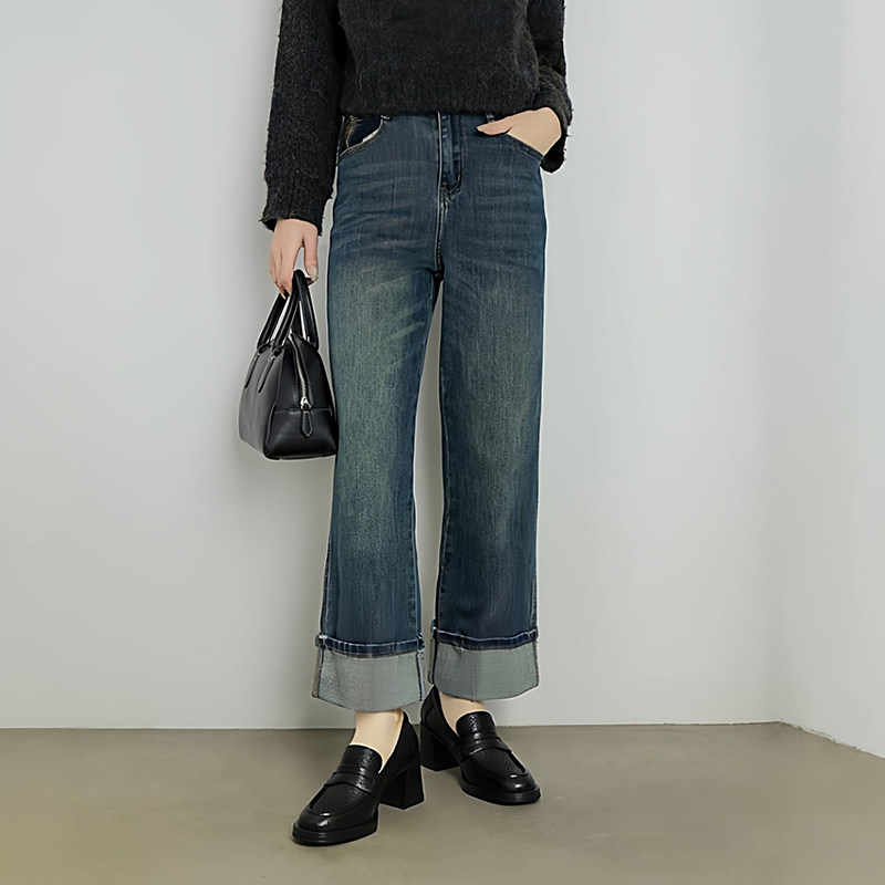 新款英伦风圆头高跟鞋舒适粗跟百搭加绒深口单鞋羊皮小皮鞋真皮女,淘宝优惠券,粉丝福利购,淘宝优惠卷