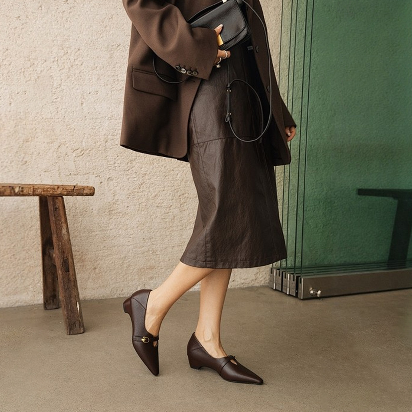 优雅尖头柔软小羊皮玛丽珍鞋女中跟真皮软底通勤小皮鞋深口单鞋女,淘宝优惠券,粉丝福利购,淘宝优惠卷