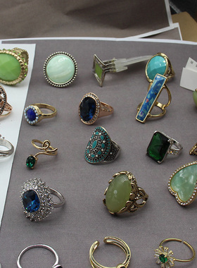 绿色锆石古董树脂欧美女