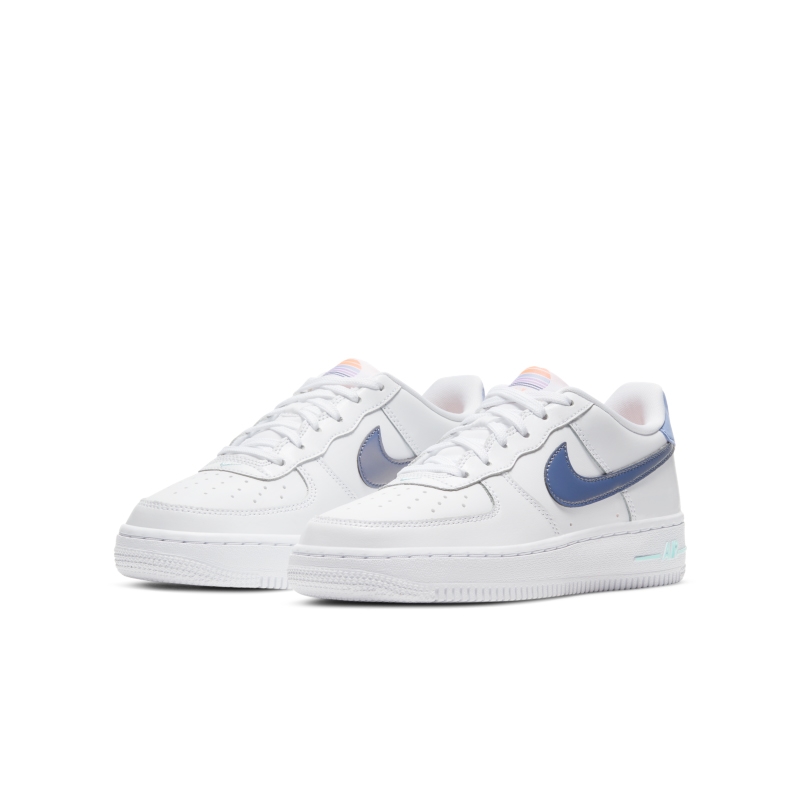 NIKE/耐克 AIR FORCE1空军一号女低帮白蓝渐变休闲板鞋DC8188-100-图0