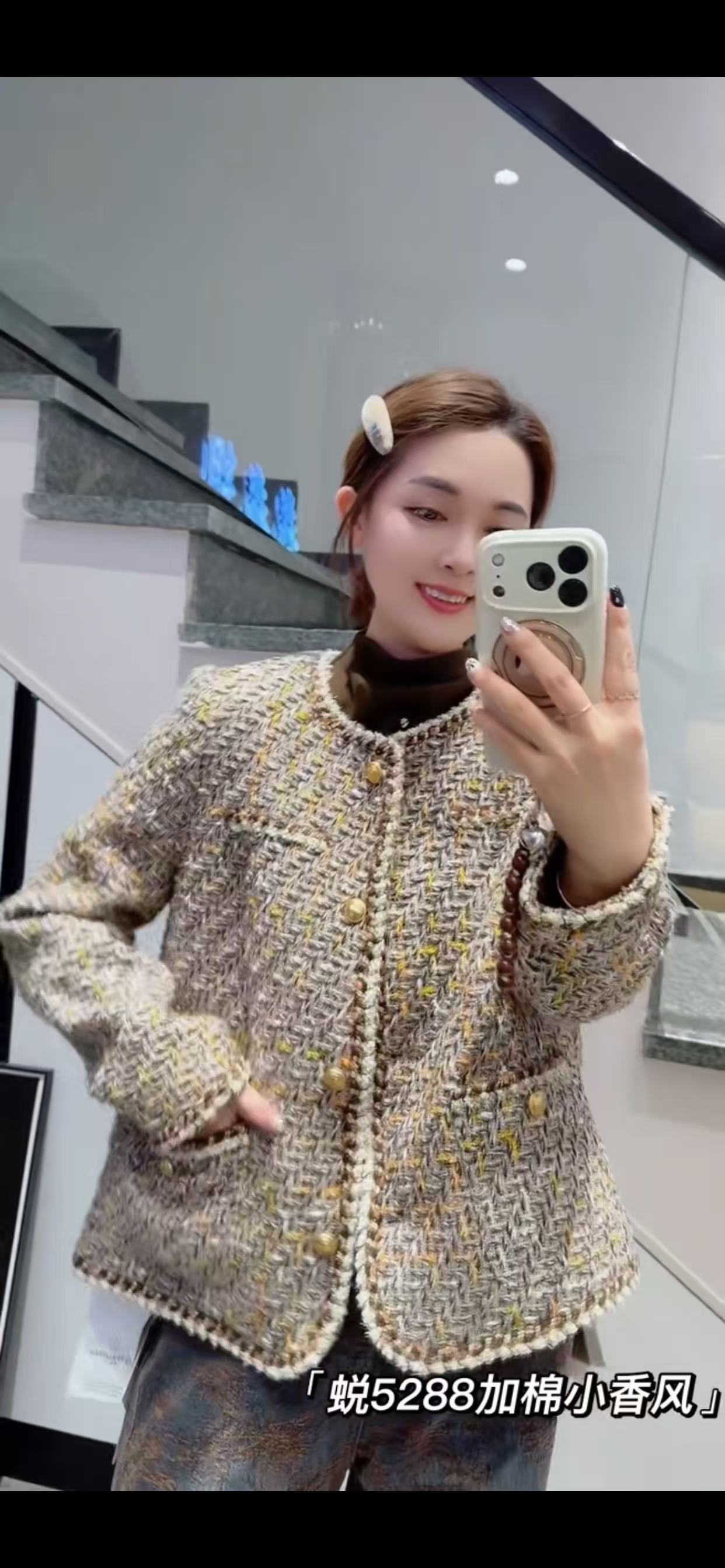 蜕变日记5288大码小香风棉服女胖MM棉袄200斤女装新款棉衣外套冬 - 图2