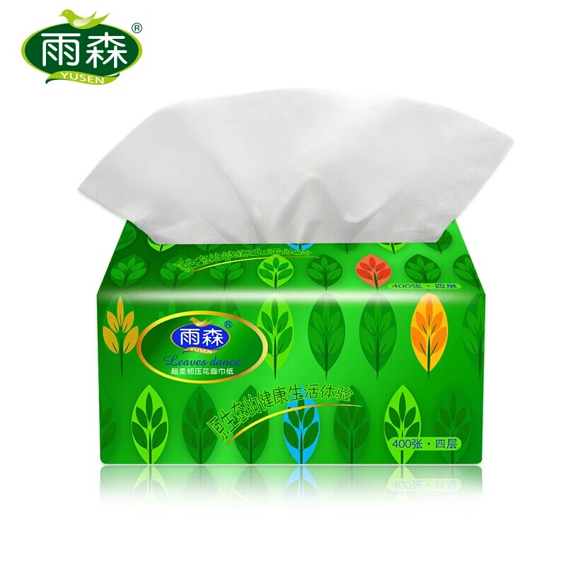 雨森卫生纸婴儿家用无香抽纸4层面巾纸餐巾纸1提6包数量拍3提包邮