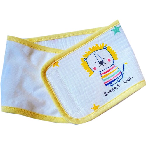 春夏纱布宝宝护肚围纯棉婴儿护脐带魔术贴可调节新生儿防进风踢被 - 图3