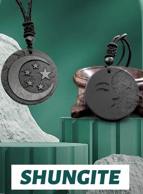 男女通用次石墨雕刻图案吊坠欧风