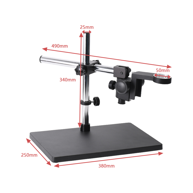 显微镜专用万向支架横臂延长杆360度任意角度调节升降调焦托架检-图1