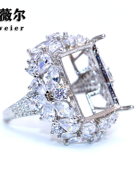 艾薇尔女925纯银戒托奢华精工