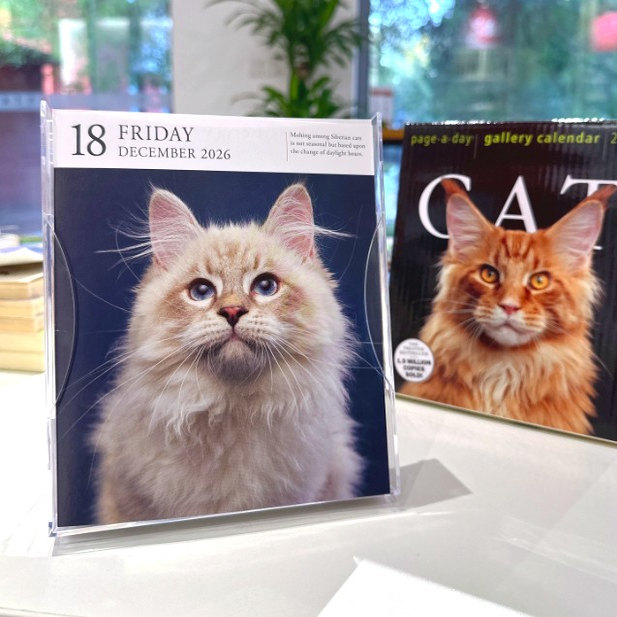 2026年画廊日历 猫咪 宠物摄影 每天一页 进口台历 新年礼物 英文原版 Cat Page-A-Day Gallery Calendar - 图1