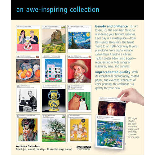 2026年画廊日历 亚克力支架 艺术 每天一页 进口台历 新年礼物 英文原版 桌面摆件 Art Page-A-Day Gallery Calendar - 图0