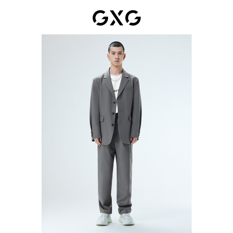 【新款】GXG男装 微廓灰色分割设计西装外套 春季灰色幽默系列,淘宝优惠券,粉丝福利购,淘宝优惠卷
