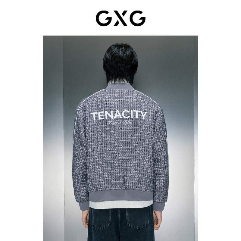 GXG男装 银色小香风棒球领夹克 冬季热销GEX12129444