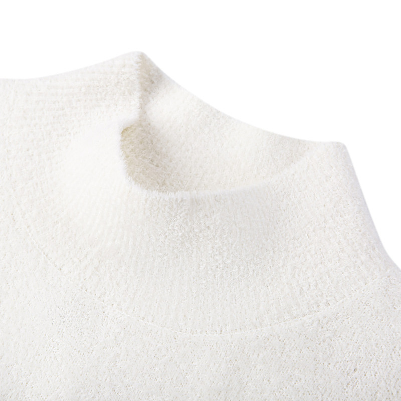 GXG男装 白色简约高领通勤毛衫 冬季热销GEX11028204