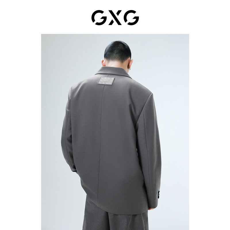 【新款】GXG男装 微廓灰色分割设计西装外套 春季灰色幽默系列,淘宝优惠券,粉丝福利购,淘宝优惠卷