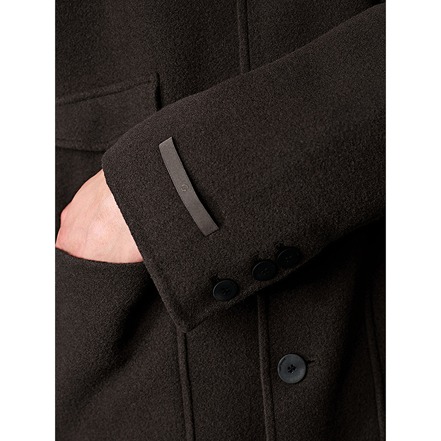 [仅退换货]GXG男装 经典巴尔马肯棕色通勤长款大衣外套 冬季热销