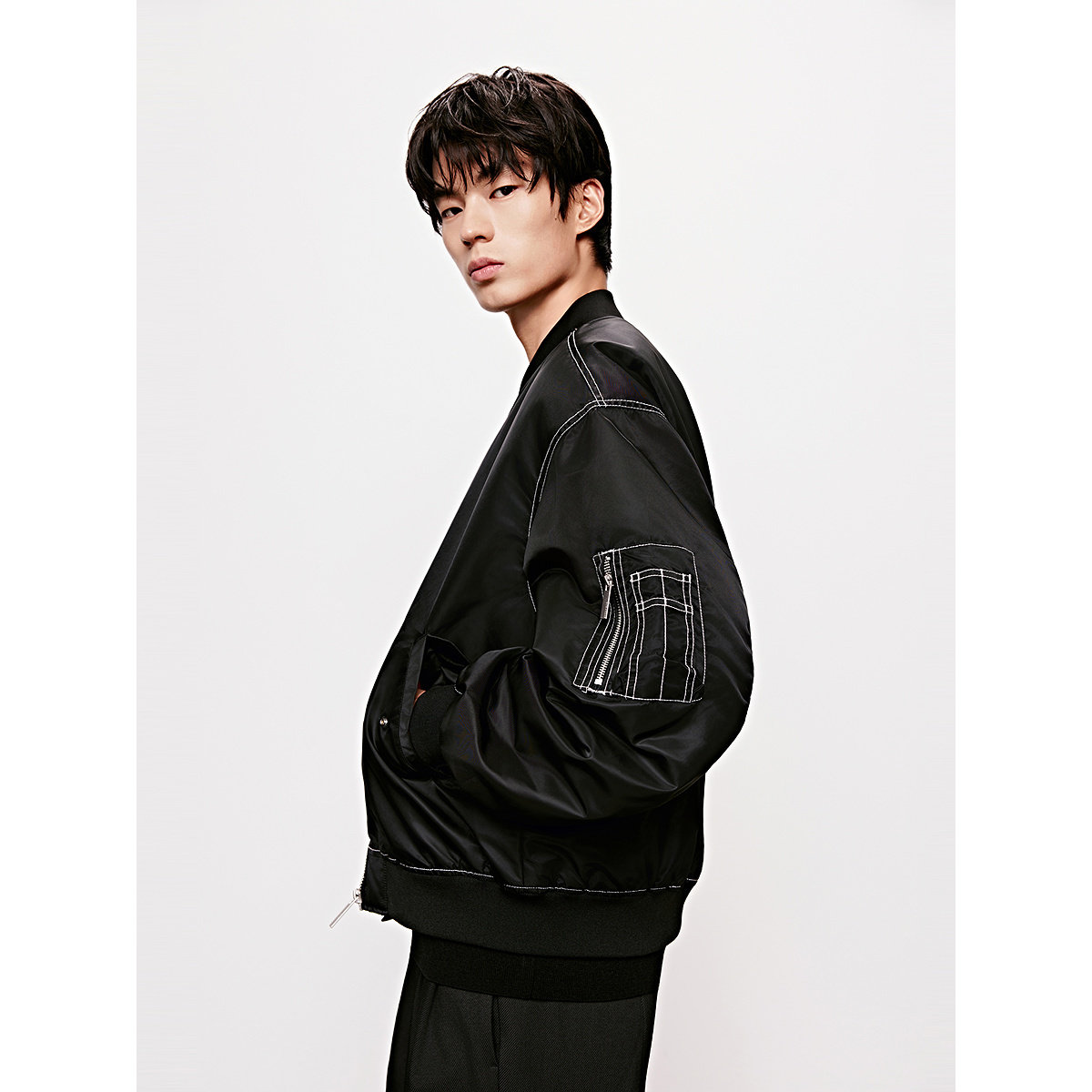 GXG男装  明线飞行员工装棒球服夹克通勤夹棉外套 冬季热销