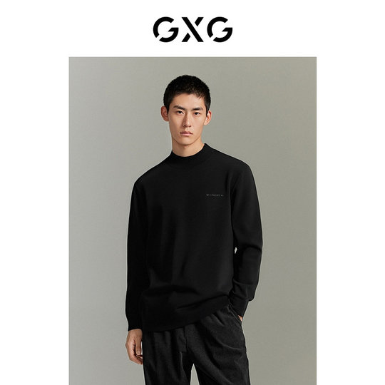 GXG men's two-color round neck sweater and sweater 23 winter new products GEX12029714