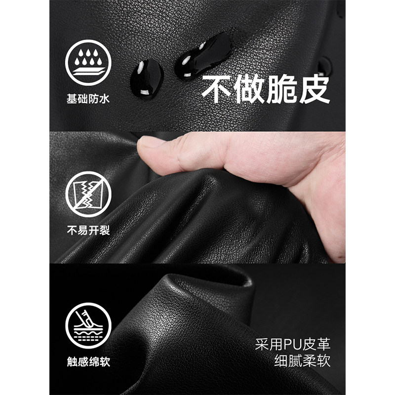 GXG男装 PU皮明线设计休闲通勤茄克翻领上衣通勤外套 秋季热销