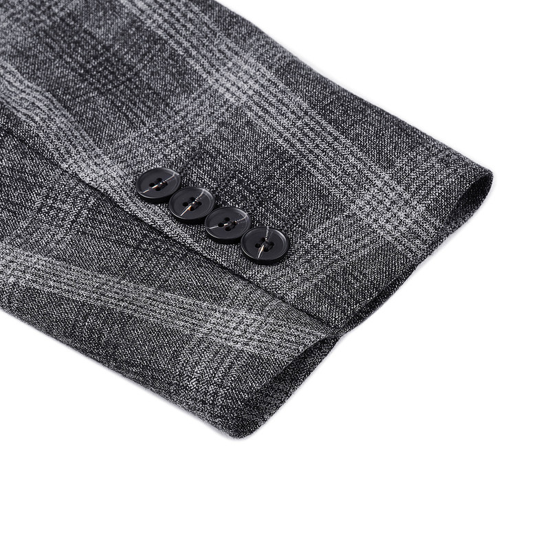 GXG男装 黑白格经典通勤双排扣西装 冬季热销GEX11315834