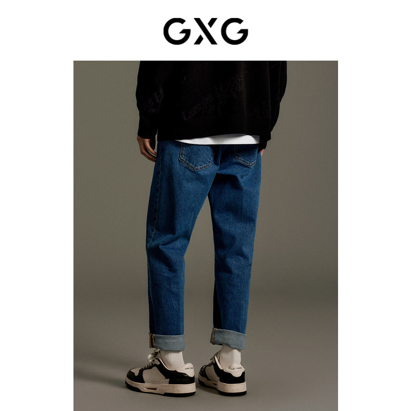 GXG男装 经典水洗直筒通勤牛仔裤 秋季热销GEX10514013