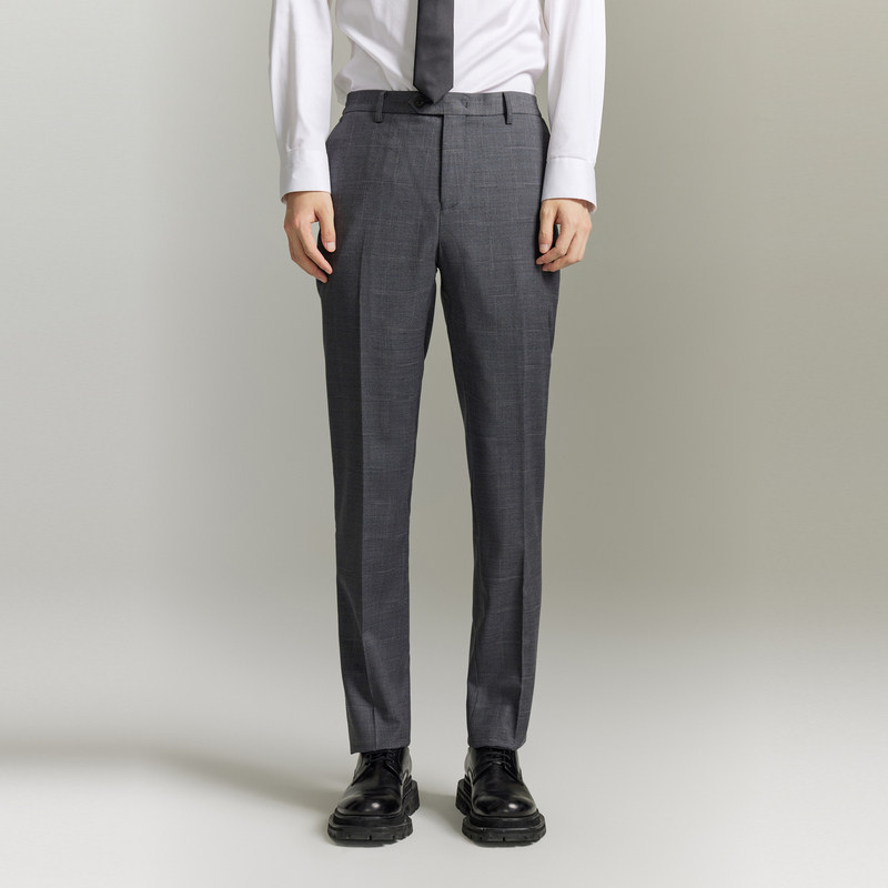 GXG男装 交错隐格提花通勤小脚西裤 冬季热销GEX11415994