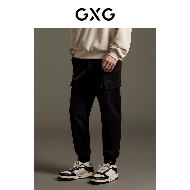 GXG男装   黑色宽松工装休闲通勤长裤秋季热销GEX10212783