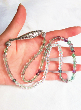 彩萤石多圈晶体通透情人节礼物