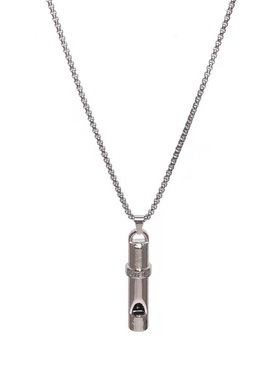 欧美嘻哈个性可吹声响项链文艺配饰口哨情侣吊坠链子饰品