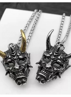 男士项链气质牛头饰品牛王吊坠百搭学生毛衣链女配饰