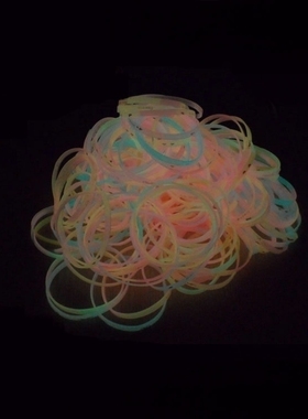 彩色荧光发夜光软橡胶硅胶手环手圈手链手镯创意字母饰品