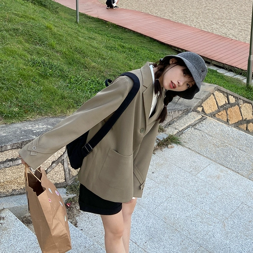 Атмосферный осенний костюм, куртка для отдыха, оверсайз