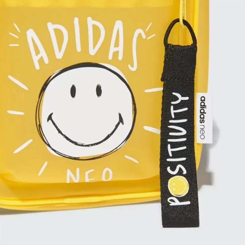 Adidas阿迪达斯男女同款2023新款卡通笑脸百搭休闲挎包腰包HA4669