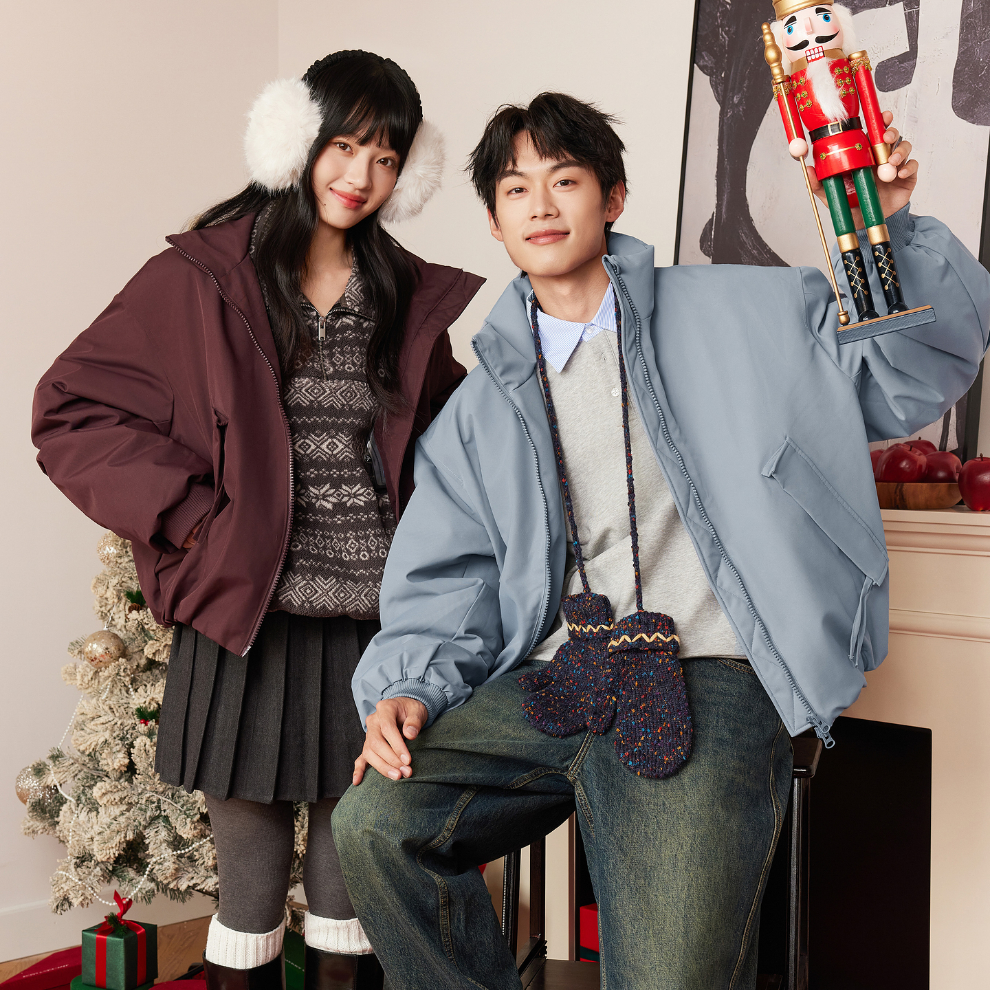 gxg.jeans男装 多色轻薄宽松短款立领夹克式羽绒服外套 25冬新品 - 图0