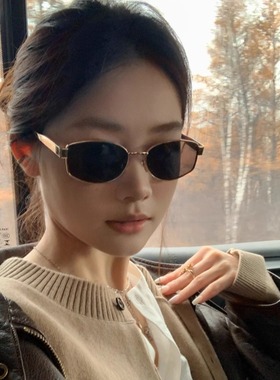MELIYA老钱风高级感金属墨镜女高级感显脸小太阳镜防紫外线眼镜男