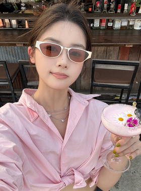 MELIYA复古小众金属长方形高级感墨镜防紫外线ins款网红太阳眼镜