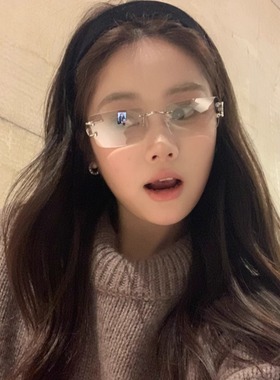 MELIYA欧美复古Y2K辣妹墨镜女高级感无框拍照凹造型太阳眼镜小众