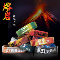 Basketball star Durant Everson Versenwerder Cosby Lava Inspirational Luminous Wristband head Silicone Bracelet bracelet