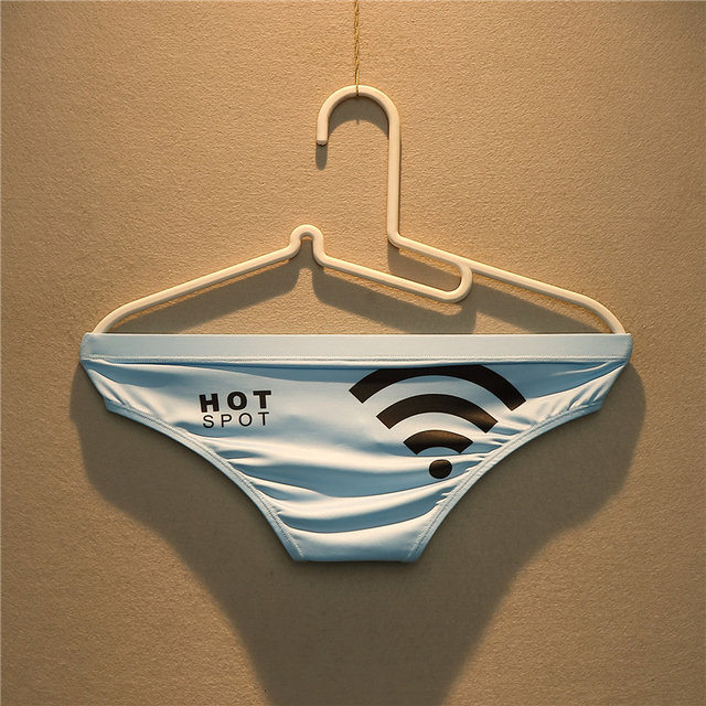 Men's personality underwear low waist creative print