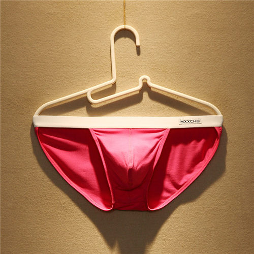 2条装男士透气内裤男低腰性感莫代尔高叉薄款青年运动U凸三角裤头 - 图2