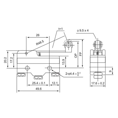 昌得CNTD小型行程微动开关限位器CM-1703常开LXW5-11G1ZZ-15GW2-B - 图0