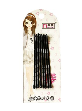 韩版饰品黑色隐形新娘一字夹