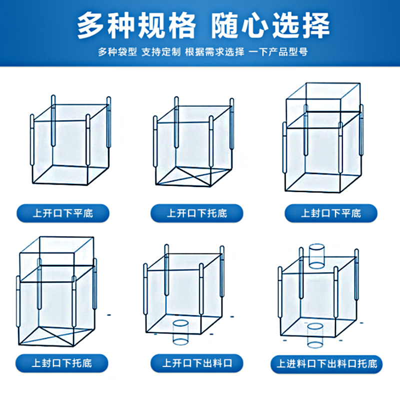 吨包袋吨袋污泥袋白色集装袋太空袋吊带1吨1.5吨2.吨全新加厚耐磨-图1