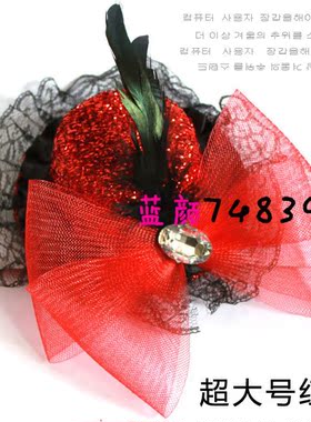 大蝴蝶结小礼帽头饰儿童发夹包邮