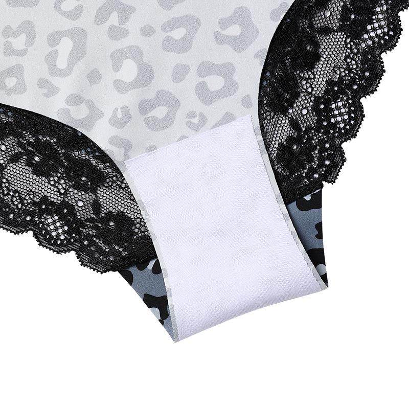 欧美女士蕾丝豹纹内裤女低腰无痕性感内裤纯棉底裆舒适透气三角裤,淘宝优惠券,粉丝福利购,淘宝优惠卷