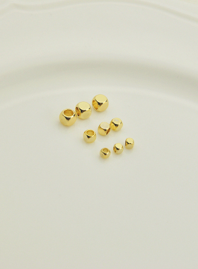 diy包金项链手工耳饰方形珠